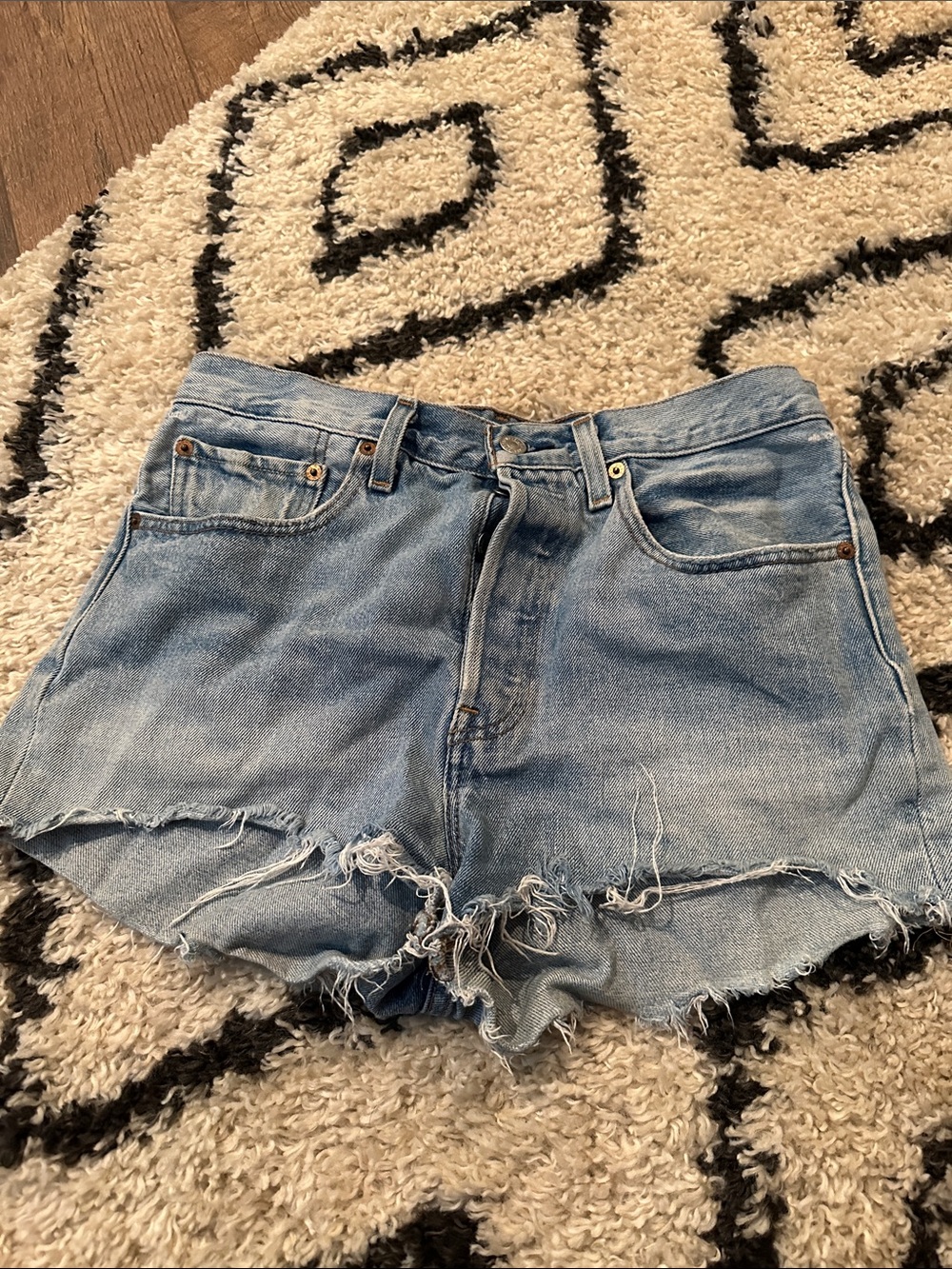 Levi 501 button fly Jean shorts